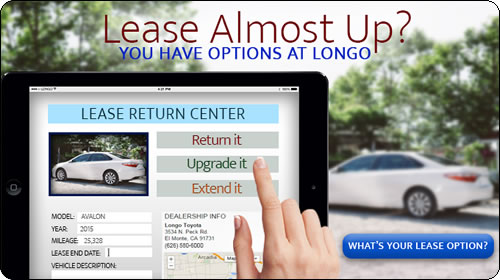 Lease Almost Up? You have options at Longo!