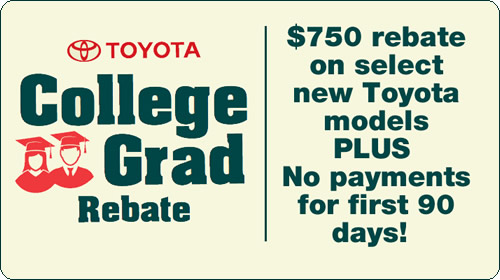 Toyota College Rebate Program