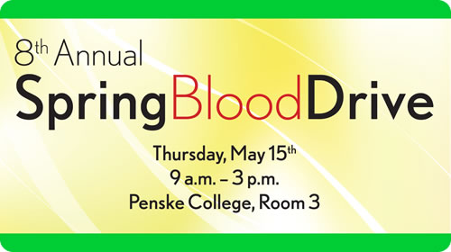 Spring Blood Drive - Thursday May 15th