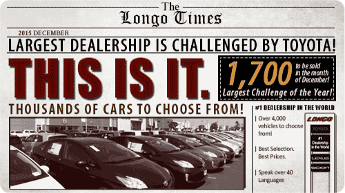 Largest Dealership Challenged by Toyota! Thousands of vehicles to choose from!